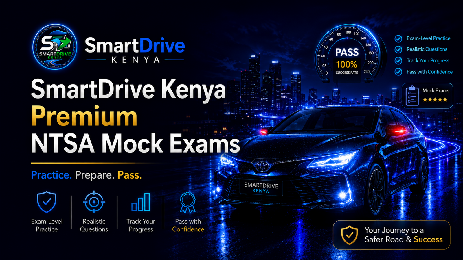 SmartDrive Kenya Premium NTSA Mock Exams